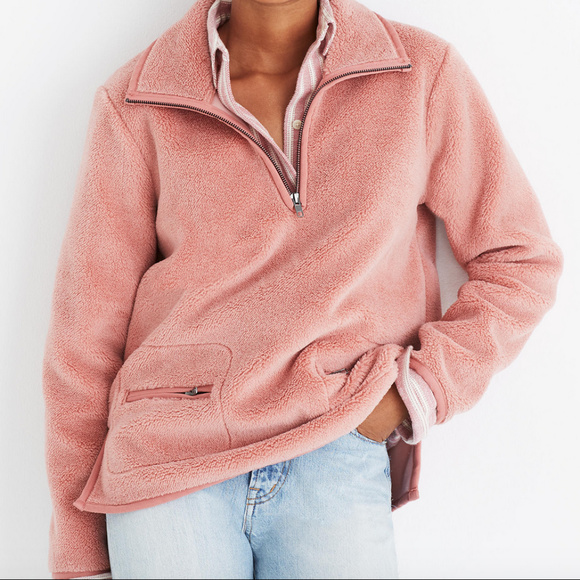 Madewell Jackets & Blazers - Madewell Plushy Fleece Pullover Zooey NWT SZ XS